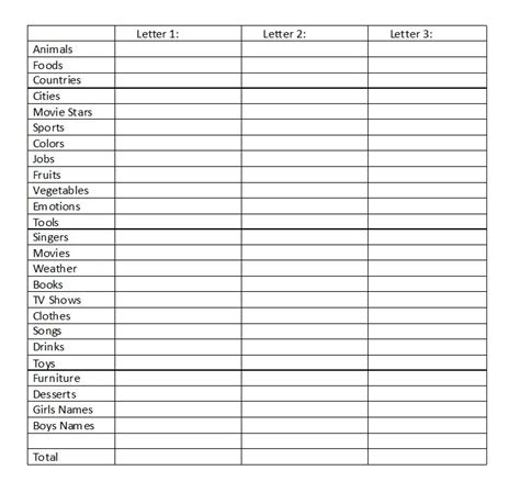 25+ Scattergories Lists – Free Printable PDF (Updated 2023).